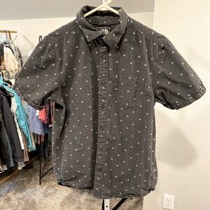 The North Face Button Down Short Sleeve Tent Graphic Print Shirt